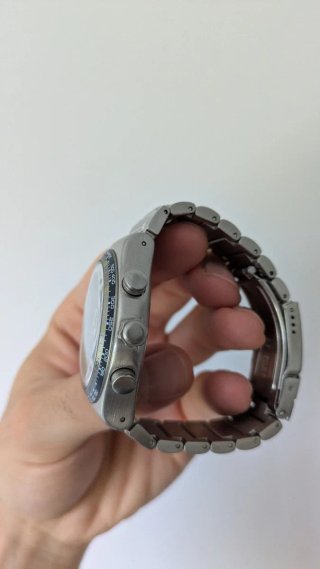 Reloj Swatch Sprinkled Water YVS411G Azul/Plata