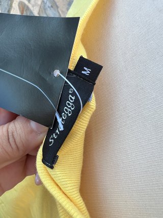 Camiseta sin mangas Cloche amarilla