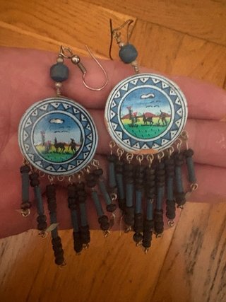 Pendientes Étnicos Pintados a Mano