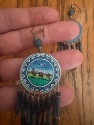 Pendientes Étnicos Pintados a Mano