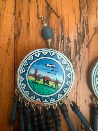 Pendientes Étnicos Pintados a Mano