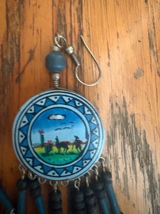 Pendientes Étnicos Pintados a Mano