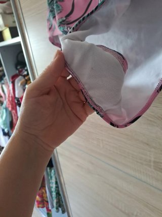 Bikini estampado palmeras rosa y verde