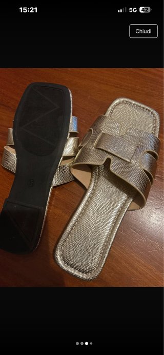 Ciabatte oro donna