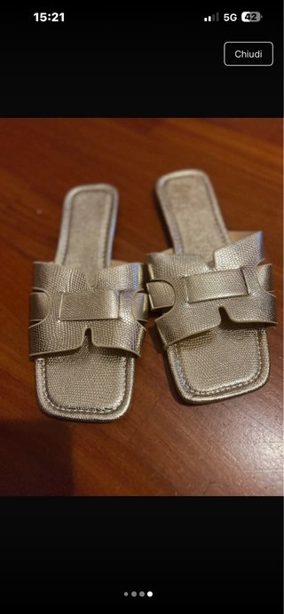 Ciabatte oro donna