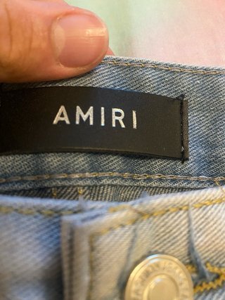 Jeans Amiri grigi con brillantini taglia S