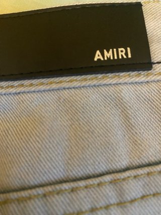 Jeans Amiri grigi con brillantini taglia S