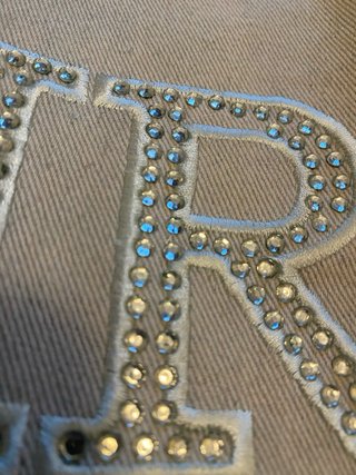 Jeans Amiri grigi con brillantini taglia S