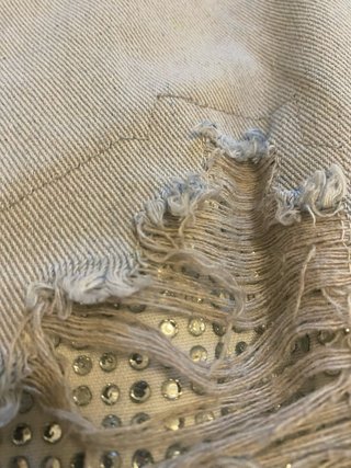 Jeans Amiri grigi con brillantini taglia S