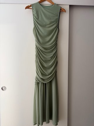 Vestido largo verde premamá