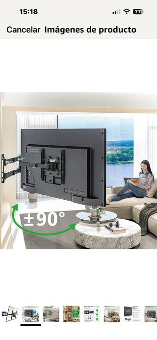 Soporte pared giratorio para TV 60 pulpulgada,