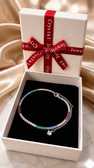 Bracciale Tennis Argento 925 Rainbow Zircon