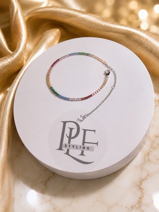 Bracciale Tennis Argento 925 Rainbow Zircon