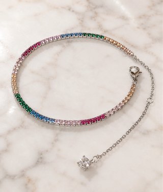 Bracciale Tennis Argento 925 Rainbow Zircon