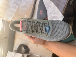 Zapatillas Skechers Gris y Rosa