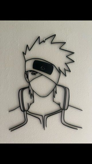Decorazione murale Kakashi in PLA nero