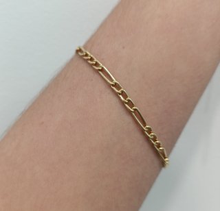 Pulsera Oro 18k - Figaro - 3,70gr - 18,50 ctms