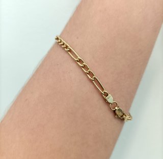 Pulsera Oro 18k - Figaro - 3,70gr - 18,50 ctms
