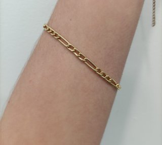 Pulsera Oro 18k - Figaro - 3,70gr - 18,50 ctms