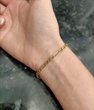 Pulsera Oro 18k - Figaro - 3,70gr - 18,50 ctms