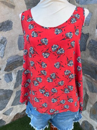 Blusa Atmosphere floral roja talla 44 (L/xl)