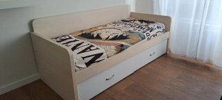 Cama nido 90 cm con 2 cajones. Incluye colchón