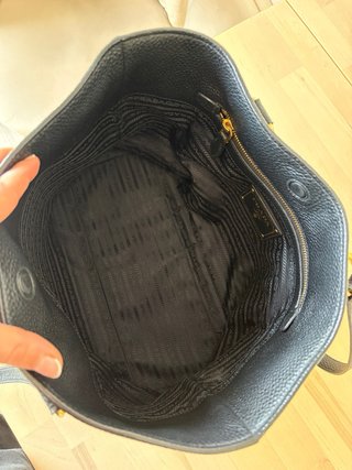 Bolso Tote Piel Negra Prada Original