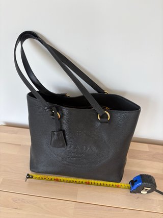 Bolso Tote Piel Negra Prada Original