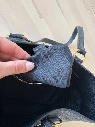 Bolso Tote Piel Negra Prada Original