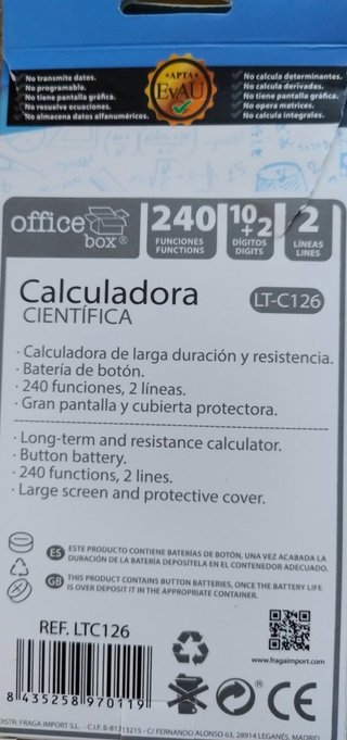 Calculadora Científica Office Box LT-C1