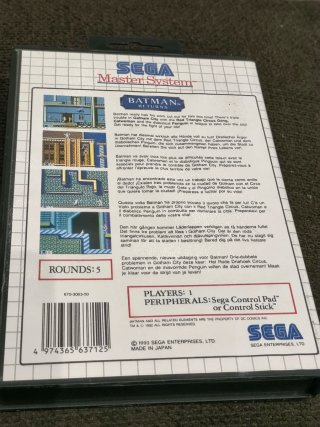 Batman Returns Sega Master System PAL