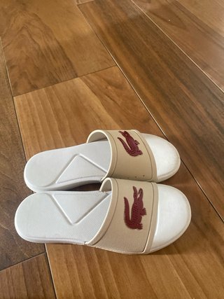 Chanclas Lacoste niña T.34 Beige/Blanco