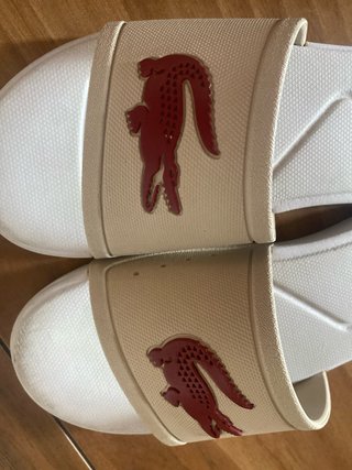 Chanclas Lacoste niña T.34 Beige/Blanco