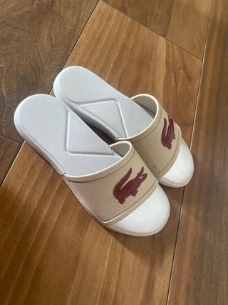 Chanclas Lacoste niña T.34 Beige/Blanco