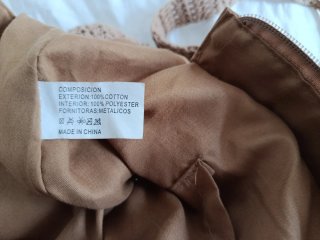 Bolso de verano tejido beige