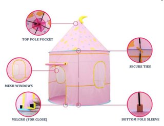 Carpa castillo infantil rosa