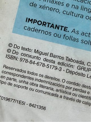 Lingua galega e literatura, 1 ESO