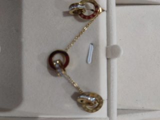 Pulsera Acero Dorado Flores Blancas Negras