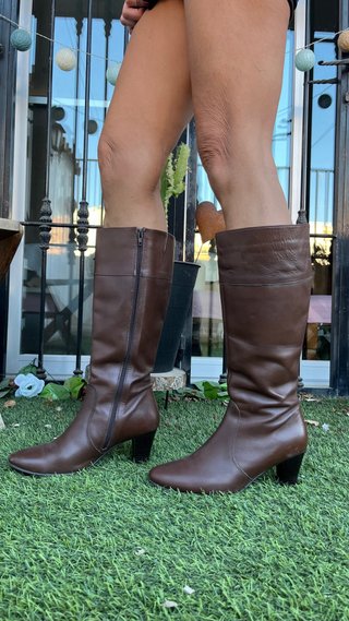 Botas de piel marrones talla 40