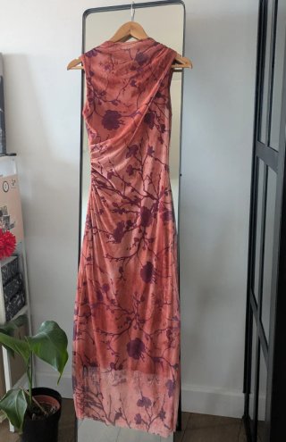Vestido midi tul estampado floral S M