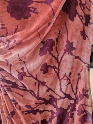 Vestido midi tul estampado floral S M