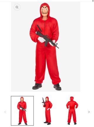 4 Monos Rojos Disfraz Talla XS sin estrenar