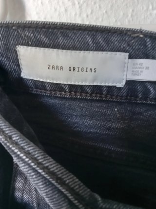 Zara Origins Vaqueros Grises Talla 42