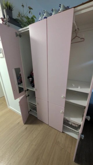 Armario infantil rosa Ikea