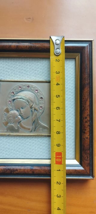 Icono Virgen con el Niño en plata de ley 925