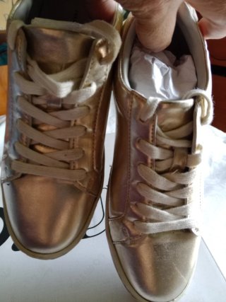 Zapatillas Zara doradas T36