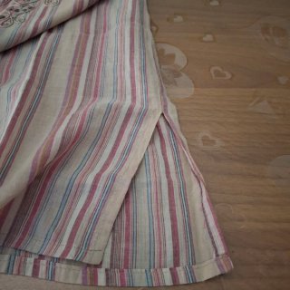 Blusa donna righe beige e rosa