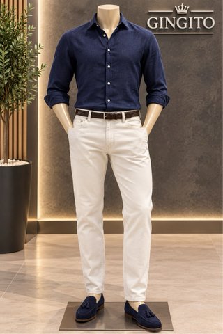 Pantalón GINGTTO Beige T/46