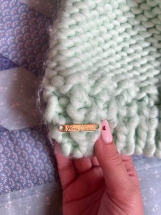 Gorro tejido verde menta con dos pompones T. Unica