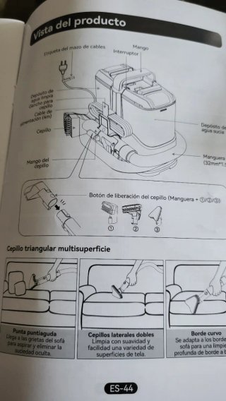 Maquina limpieza tapicería